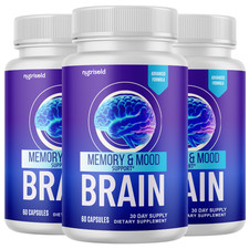  3 Pack Brain Memory and Mood Support Supplement Pills Advanced Formula