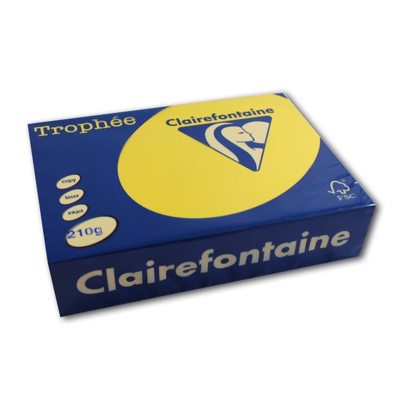 Papier A4 jaune soleil 210g Clair pour impression de cartes | 250 feuilles