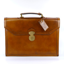 VINTAGE AMBASSADOR TOP GRAIN LEATHER LEGAL ATTACHE PORTFOLIO BRIEF CASE