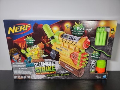 NERF Zombie Strike Abolisher  Bio Squad 3 In 1 Zombie Repellent Blaster