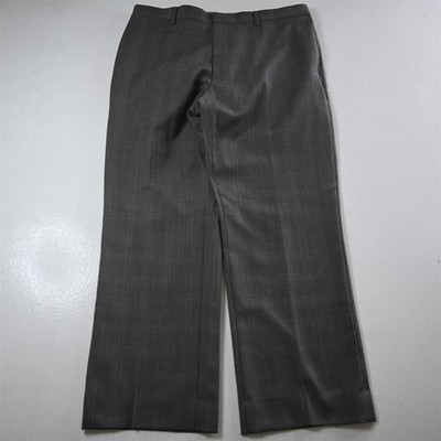 Banana Republic 35x32 Brown Glenn Check Plaid Wool Classic Dress Mens Pants
