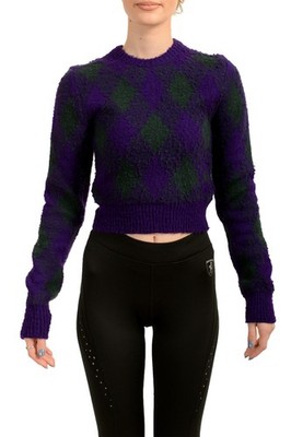 Burberry Women's Multi-Color Crewneck 100% Wool Pullover Sweater US XS IT 38