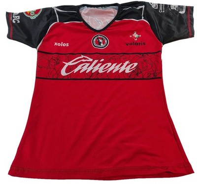 Men's Red Small Club Tijuana Caliente Eco Carls Jr Volaris  Soccer Futbol Shirt