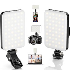 2-Pack 60 LED Selfie Light Portable Clip for Phone Fill Light Rechargeable 22...