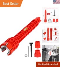 8 in 1 Faucet and Sink Wrench, Multifunctional Wrench Removal Nut Plumbing Tool,