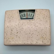 VTG 1950s MCM Pink w/ Gold Flecks Borg Bathroom Scale 0-300 lbs Granny Core