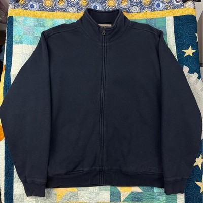 L.L. Bean Katahdin Iron Works Navy Sherpa Lined Heavyweight Hoodie Full Zip