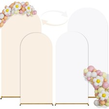 Arch Backdrop Cover Set of 2 6ft/7.2ft Double Color Wedding Arch Cover Spand...