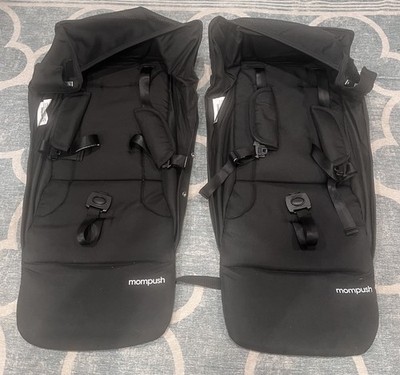MomPush Lithe X2 Stroller Replacement Seat Set With Harnesses - Black