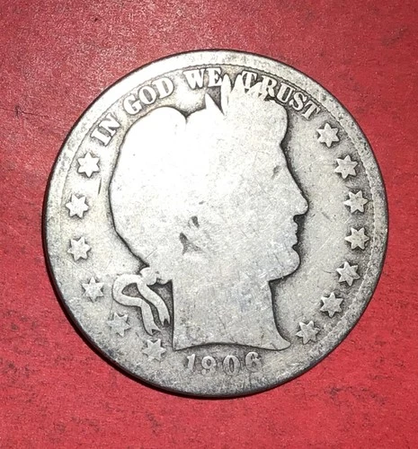 1906D US Barber SILVER Half Dollar "Denver" Mint! Old US Coin