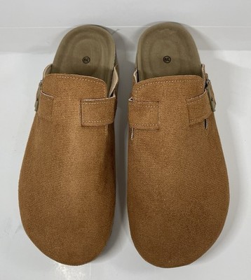 Suede Logs Slippers With Buckle