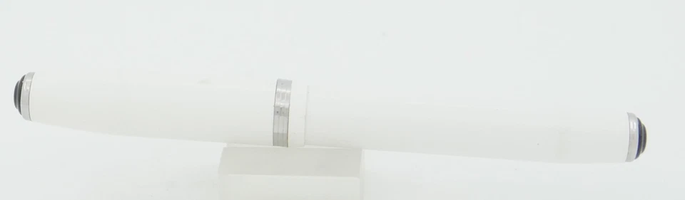 Pluma Estilográfica Esterbrook Blanco Pastel y Cromo - 9556 Plumín Fino con Caja - Años 50 Foto 4 de 4