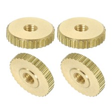 4Pcs Knurled Thumb Nuts M3 Brass Nut Flat Head Through Hole for 3D Printer Part
