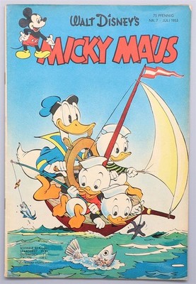 Micky Maus 1953 Nr. 7 original Walt Disney Comic Heft Ehapa Verlag