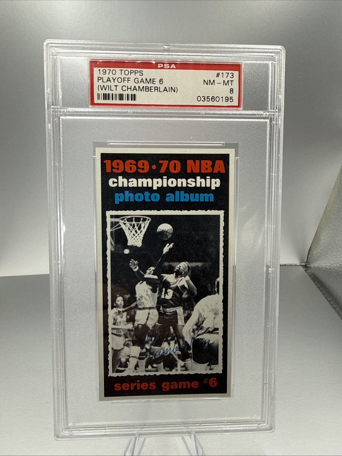 1970 Topps WILT CHAMBERLAIN Playoff Game 6 #173 PSA 8 NM-MT "RARE"