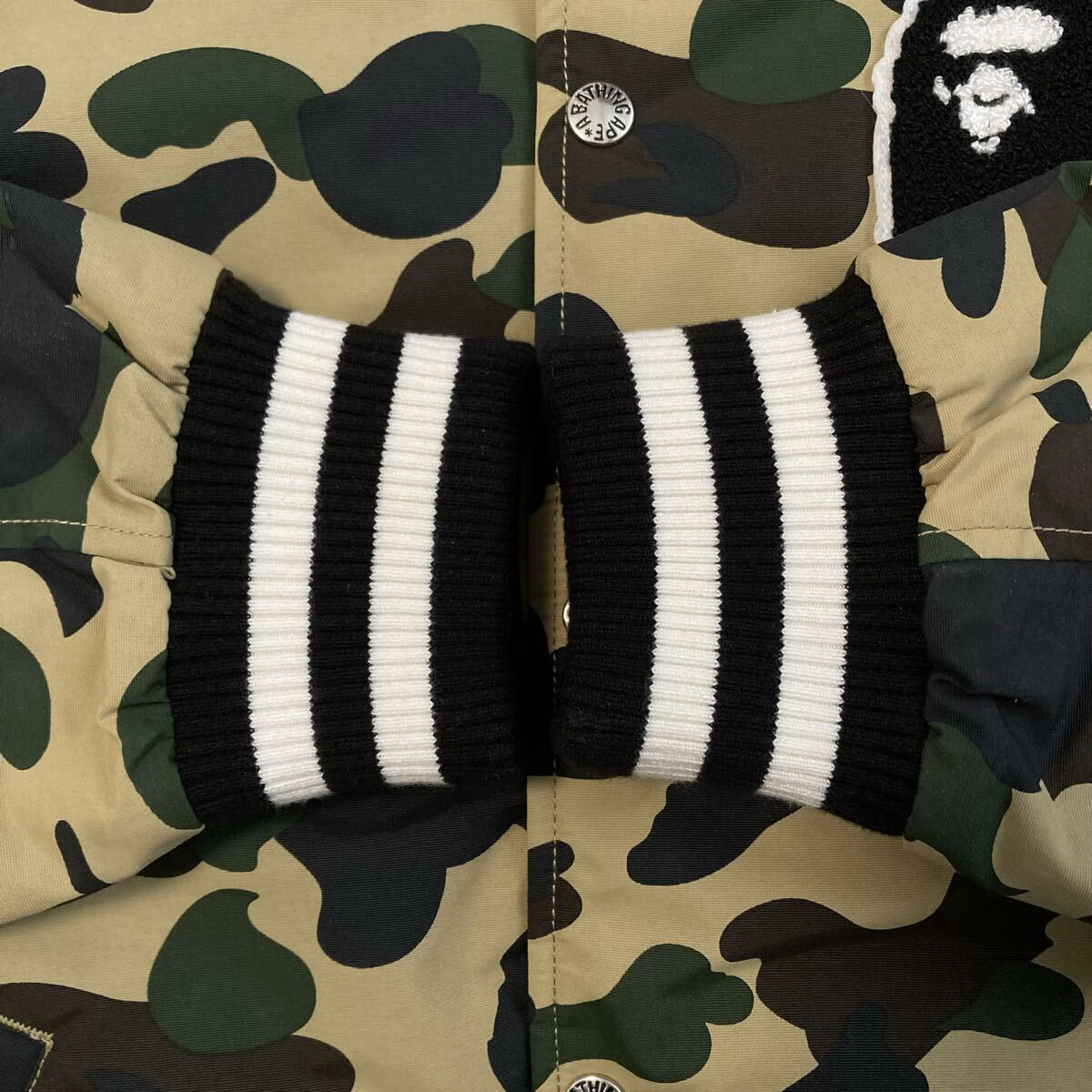BAPE APE HEAD logo varsity jacket 1st camo yellow A Bathing Ape