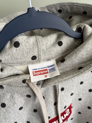 Supreme Comme Des Garcons CDG Polka Dot Box Logo Hoodie | eBay