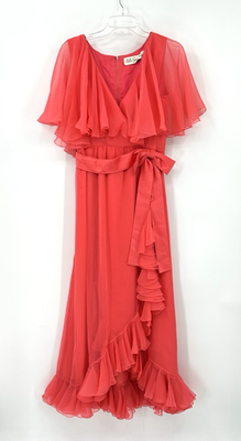 sachin and babi light blue dress Ivory Boned Layered Chiffon Maxi Dress