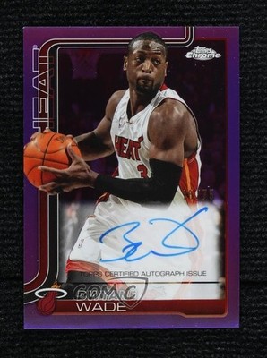 2025-26 Topps Chrome Purple Refractor /75 Dwyane Wade #TCA-DW Auto HOF 0kr0