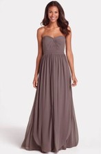 Jenny Yoo 'Aidan' Convertible Strapless Chiffon Gown Sz 2 Orchid Smoke