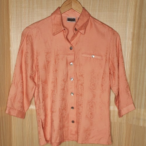 Chico's Design NWT Womens Linen Blend Button Down Shirt Small