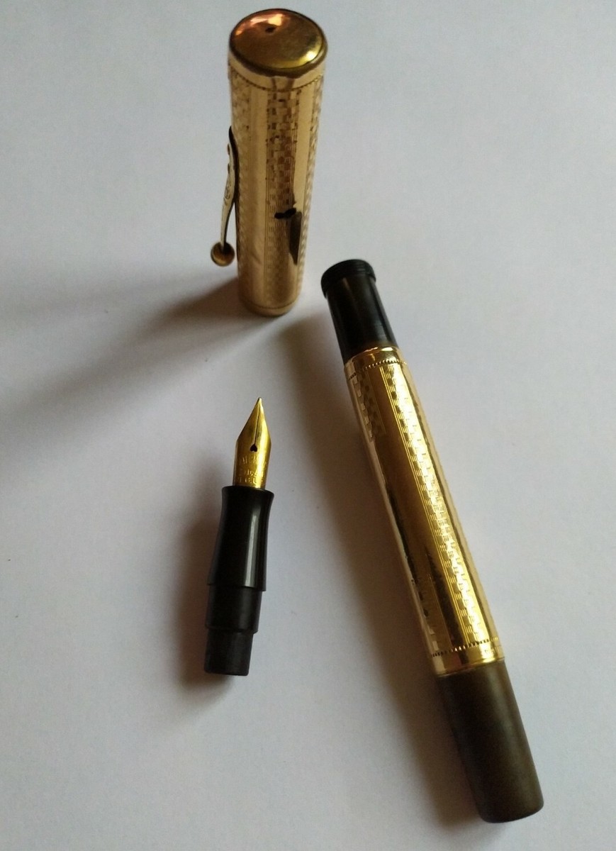 Stylo Plume Ancien Bayard 735 - Plume Or 18 Carats, Recharge Cartouches, Occasion