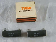 2 NEW OEM ORIGINAL TRW 25W 25 OHM WIRE WOUND RESISTOR ~  PART # TRW 7844 2D 25W