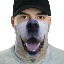 Dog Face Mask, Pet Golden Retriever, Funny Neck Gaiter, Animal Lovers, Washable