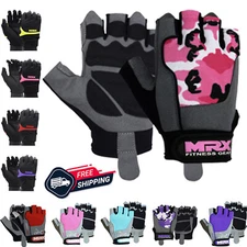 Women Half Finger Gym Gloves Workout Weight Lifting Ladies Exercise Fitness MRX