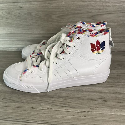 adidas nizza white blue red