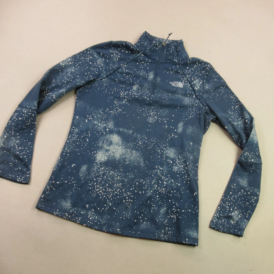 Pulôver North Face para Mulheres Médio Manga Longa 1/4 Zip Azul Leve - Imagem 2 de 4