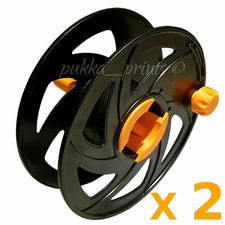 2 x Cable Reel empty spool cables Motorhome flat hose aerial cable storage 