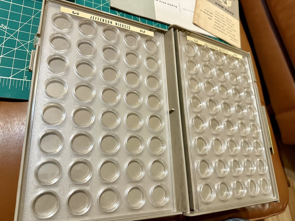 Vintage 18661964 TT Coin Case Jefferson Nickels from Ticker and