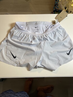 Nike AeroSwift Dri-FIT ADV 2  Light GrayLined Running Shorts FN3352-085 Sz XXL