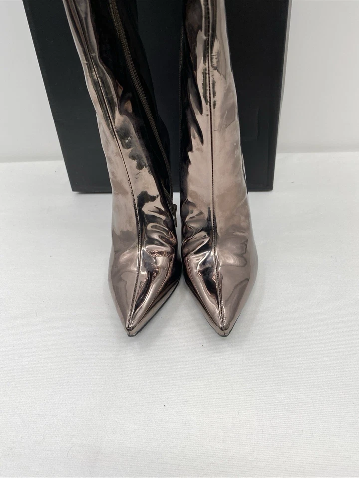 Botas INC para mujer SEDONA metálicas puntiagudas elegantes sobre la rodilla talla 6,5 Foto 3 de 4