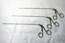 Lot Of 3 Left, Right & Straight Sharp Tip Cardiovascular Scissor Forceps