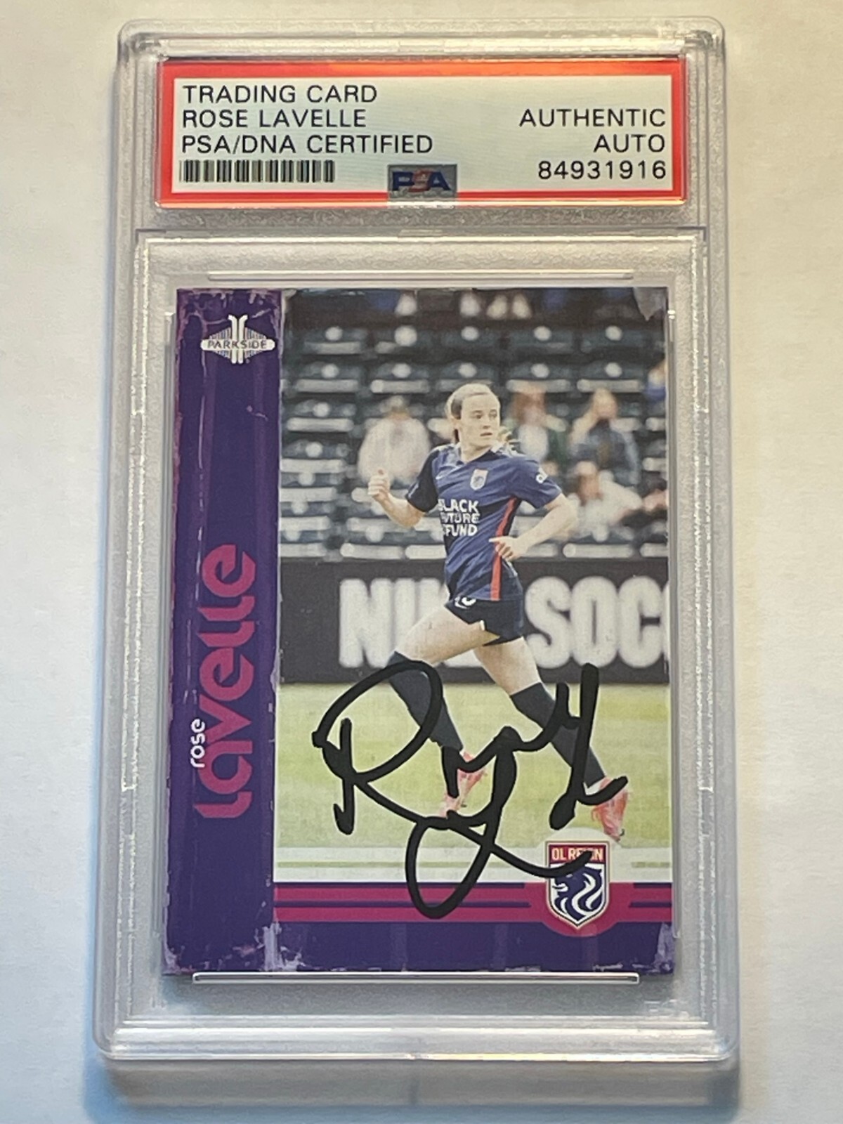 Rose Lavelle 2021 Parkside NWSL Vintage Auto Autograph PSA Authentic OL Reign view 1