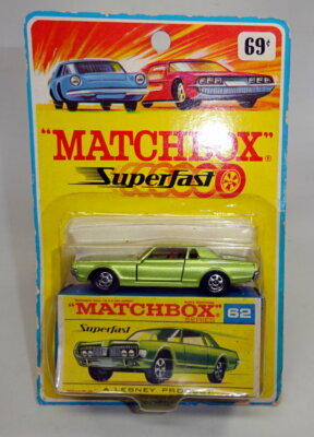 Matchbox SF Nr. 62A Mercury Cougar grünmetallic top in USA Blisterpack mit Box