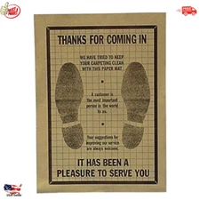 Paper Car Floor Mats Disposable Vehicle Mat 500 Count Roll for Protection