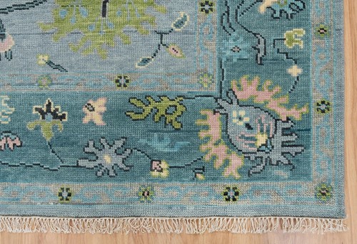 12x9 New Turkish Oushak Hand Knotted Wool Rug Living Area Rug - Picture 5 of 10
