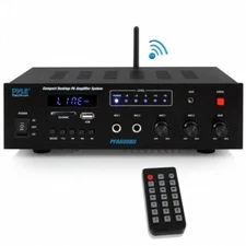 Pyle PFA600BU Wireless Bluetooth Karaoke Amplifier Receiver System, 300 Watts
