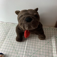 Valentines French Bulldog Heart Puppy Dog Plush Stuffed Dan Dee Brown 14  BC