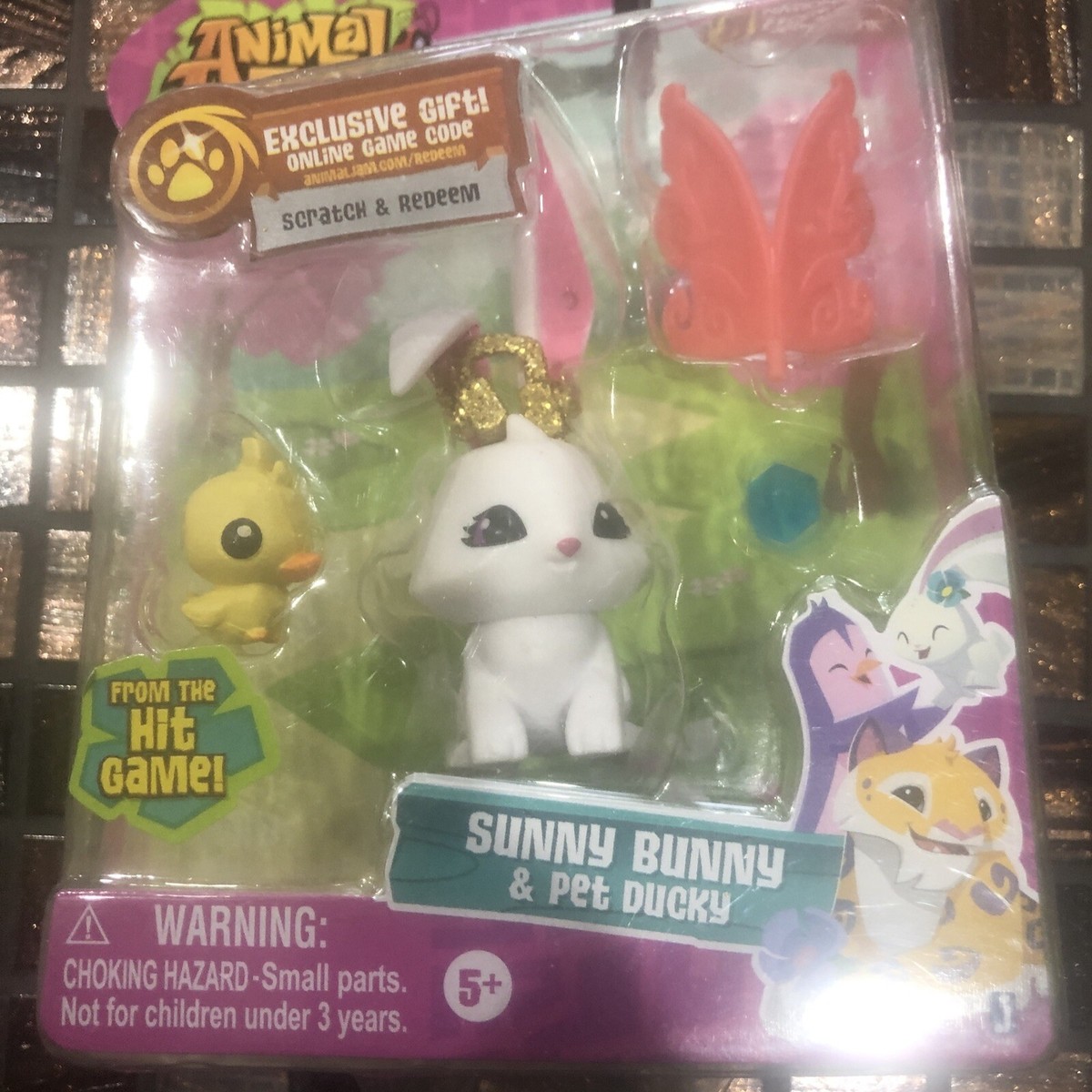 Animal Jam Jazwares - Sunny Bunny & Pet Ducky Playset Figure New
