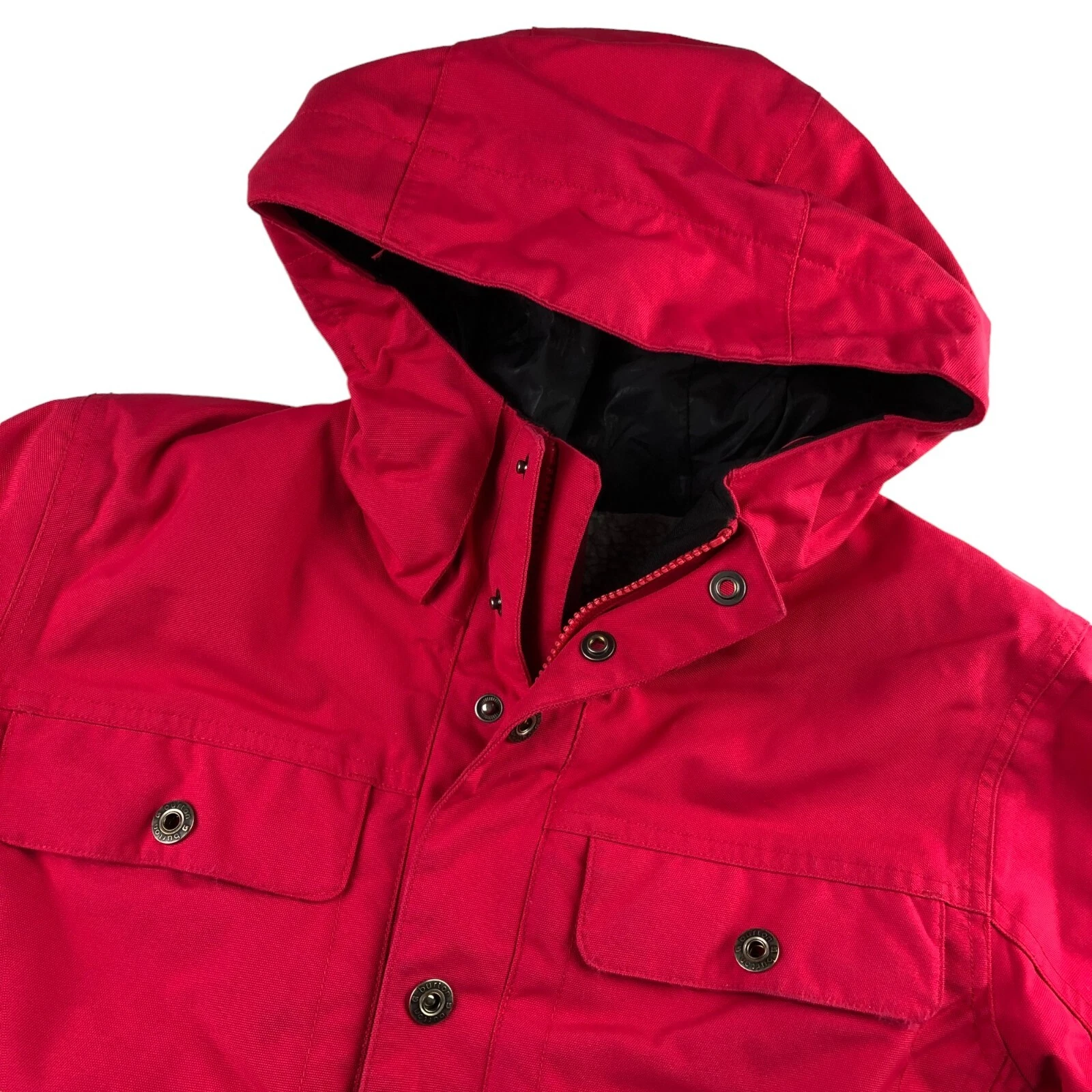 burton sherpa lined hooded ski jacket