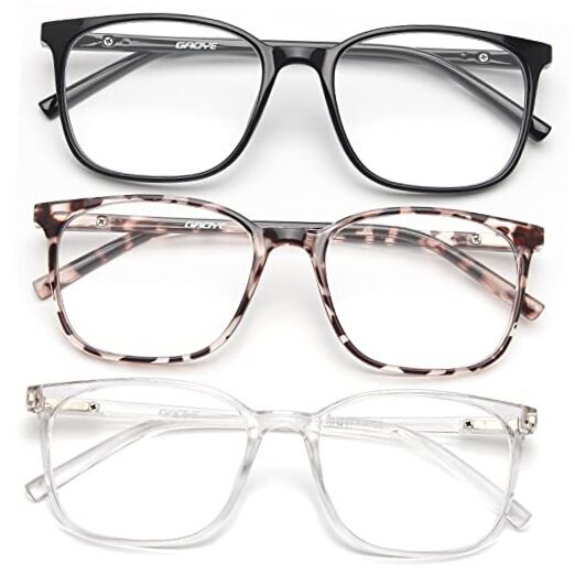 Ultralight Blue Light Glasses for Light Black & Leopard & Transparent Clear-image