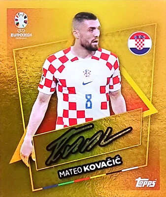 Topps UEFA EURO 2024 Germany Collectible Sticker - Star Player Gold Signature 6 thumbnail image