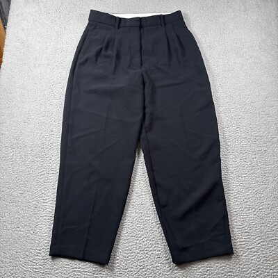 Wilfred Dress Pants Womens 10 Pleated Tapered Leg Pockets Career Preppy Black