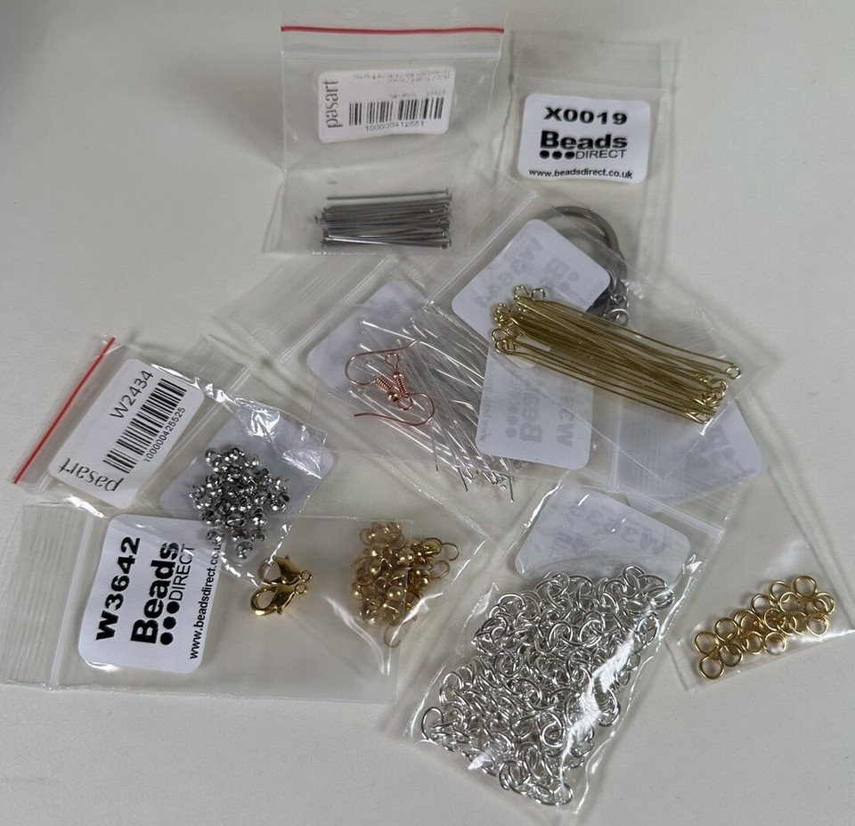Job Lot 500 Packs Of Beads Direct Craft Jewellery Making Findings Gold