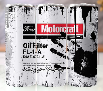Mechanic Oil Handprint 20oz Tumbler   Automotive Inspired Stainless Steel Cup