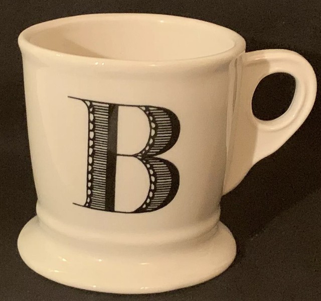 ANTHROPOLOGIE Monogram Initial Letter B Coffee Cup Tea Ceramic Mug eBay